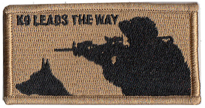 Shooter - Brown K-9 / K9 Leads the Way Patch - 2 Pack